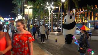 Playa de Las Americas at night- Tenerife 2020 4K