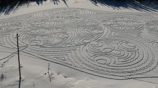 One step at a time: Canadian creates spectacular 'snowshoe art'