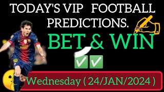 BETTING TIPS 24 JANUARY 2024 FOOTBALL PREDICTIONS TODAY | MASKED BETTOR BETTING TIPS #maskedbettor