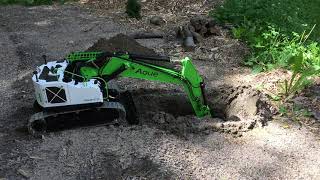 First dig with the new rc excavator Lesu AOUE-ET35