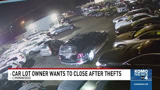 Car lot owner wants to close after thefts