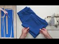 Cutting and sewing pants in [4] stages with a simple explanation