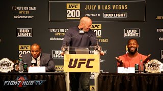 JON JONES VS DANIEL CORMIER 2 (FULL PRESS CONFERENCE & FACE OFF VIDEO UFC 200)