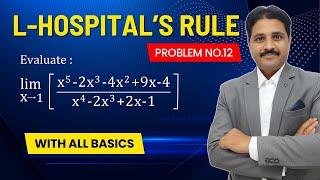 L HOSPITAL'S RULE LECTURE 10 SOLVED PROBLEM 12 | DIFFERENTIAL CALCULUS @TIKLESACADEMY