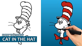How To Draw The Cat In The Hat (Easy Drawing Tutorial)