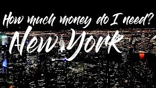 How much money do I need to travel to New York City? | NYC