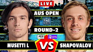 🔴LIVE: L Musetti vs D Shapovalov   • Australian Open 2025 #round2 #Shapovalov #Musetti #tennis #atp