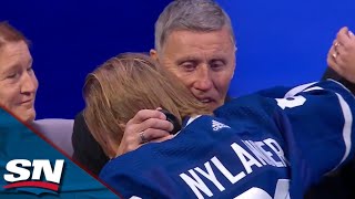 GOTTA SEE IT: Borje Salming Drops Ceremonial Puck After Emotional Tribute By Maple Leafs