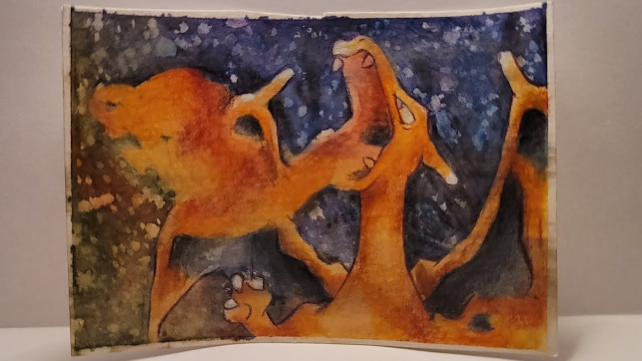 Blains Charizard Oil Painting Drawing Youtube