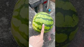 Experiment: Will a watermelon or pineapple explode if it rolls down from a tall building?🍉🍍#shorts