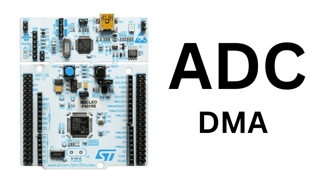 STM32 ADC Tutorial Using DMA With HAL Code Example - YouTube