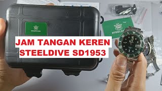 UNBOXING JAM TANGAN MURAH Steeldive SD1953 Ceramic Bezel 41mm GREEN HIJAU HULK DS REVIEW INDONESIA