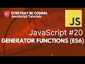Generator Functions in JavaScript - #20 @Everyday-Be-Coding