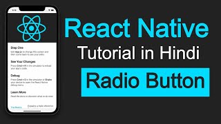React Native tutorial in Hindi #29 Make radio button in react-native