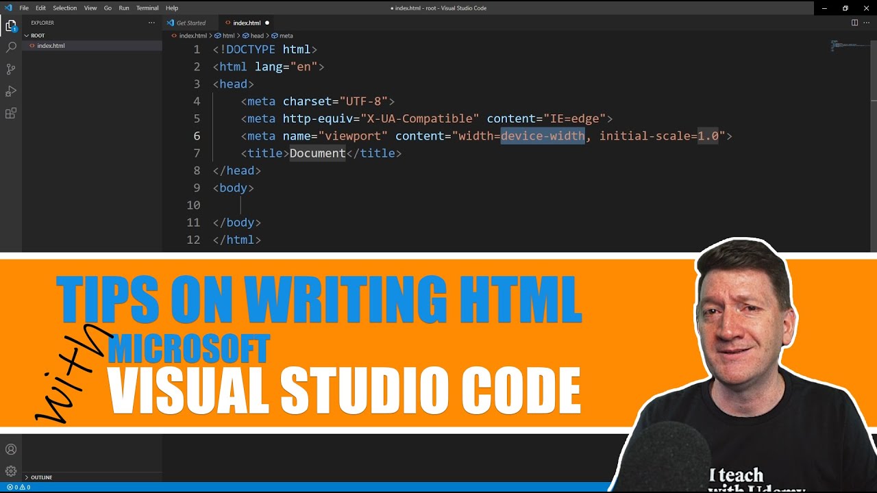 Microsoft Visual Studio Code - Introduction To HTML With VS Code - YouTube