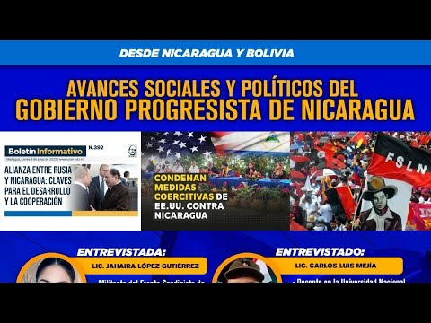 AVANCES SOCIALES Y POLÍTICOS DEL GOBIERNO PROGRESISTA DE NICARAGUA ...