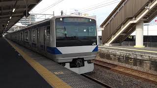 常磐線勝田駅発車シーン