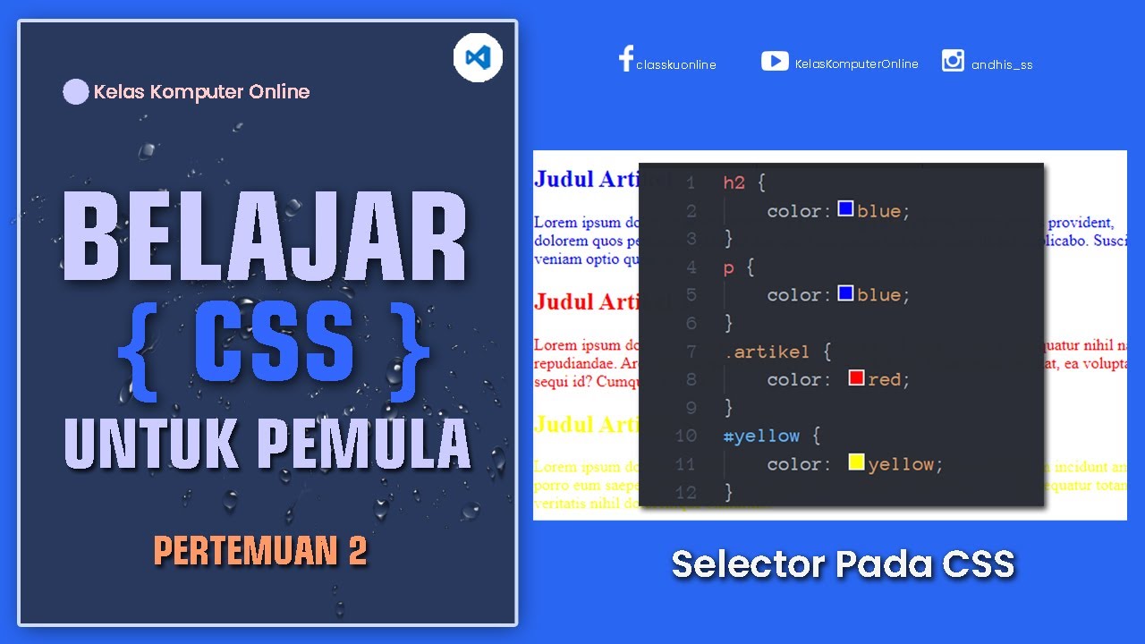 Belajar Html Dan Css Dari Nol Untuk Pemula Mengenal Properti Dan