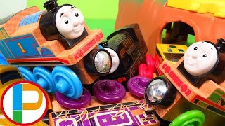 プラレール きかんしゃトーマス アシマとパーシー、ディーゼル10がじこをおこす?Thomas & Friends Wooden Toys. OmotyanoPrussian