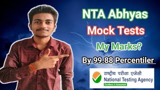 My NTA Abhyas Mock Test Marks Vs My Real JEE Mains Percentile😱