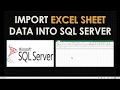 How to Import Excel Data to SQL Server Database