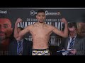 hamzah sheeraz v jez smith weigh in and intense face off