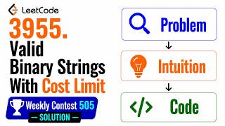 Valid Binary Strings With Cost Limit | Leetcode weekly contest 505 | #3955