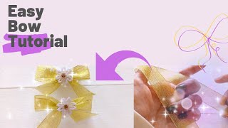 How to Make Bows out of Gold Ribbon / Bow Making Tutorial