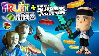 Chase Plays Everything: Fruit Ninja & Hungry Shark Evolution + More (2 year old Face Cam)