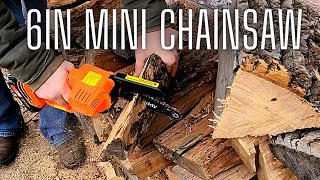 Natiddy mini chainsaw 6in | Battery Powered Chainsaw