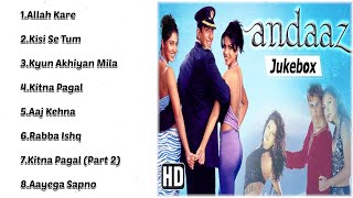 Andaaz Movie All Sings | Jukebox Audio Album | Akshey Lara & Priyanka | Udith Alka Kumar & Sonu |