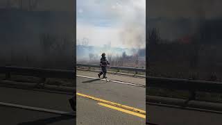 Large Grass Fire Near Jackson