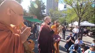 The Fourfold Sangha on Pindapata in NYC