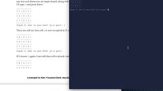 Tiny Python Projects: Ch 22 Pt 1 (Interactive Tic-Tac-Toe intro)