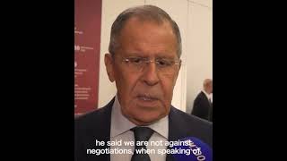 Lavrov: Russia, as Putin has put it, not against Ukraine negotiations