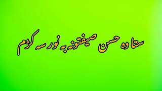 Pashto Poetry Green Screen Status | Pashto Green Screen Poetry |ستا ده حسن صیفتونه به نور سه کڑم