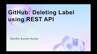 GitHub: Deleting Label using REST API