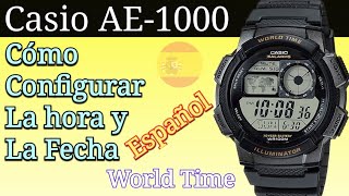 Casio 3198 AE-1000 | Configuración de fecha y hora (Digital) | Español