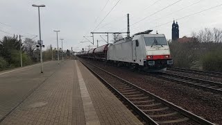 Br 185 der ITL mit einem Güterzug Richtung Dresden Hbf mit Lichtgruß