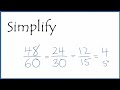 how to simplify the fraction 48 60