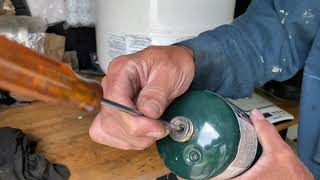How To Fill A 1lb Propane Tank the cheapest way using a 20 lbs tank. Refill