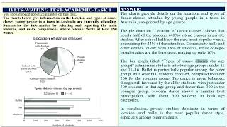 IELTS Writing Task1| 19 Test 4|ANSWER| DANCE CLASSES|Practice |ACADEMIC|#cambridge