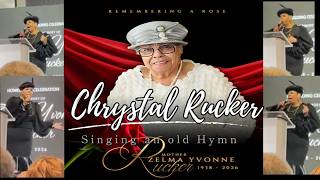 Chrystal Rucker sings Hymn at Mother Zelma Ruckers service