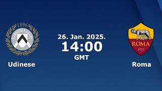 Udinese vs Roma LIVE 🔴 | Italy Serie A | Games