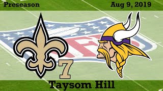 Taysom Hill 2019-08-09 Preseason vs Vikings
