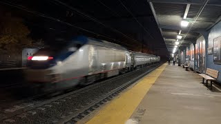 Amtrak 866 with HHP-8 NPCU #9750 passing Metuchen Station (11-16-23)