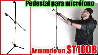 Armando un st100b Pedestal Atril Base Stand 2 Micrófonos Profesional Con Boom Marca Wahrgenomen,