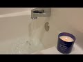 1 Hour Bathtub Running- White Noise- ASMR - Soothing Sounds for Sleep - Candle