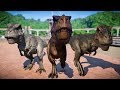 T-REX Team Destroys Giganotosaurus, Indoraptor, Indominus Rex - Jurassic World Evolution