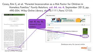 Cite a Journal Article in MLA (8) Style